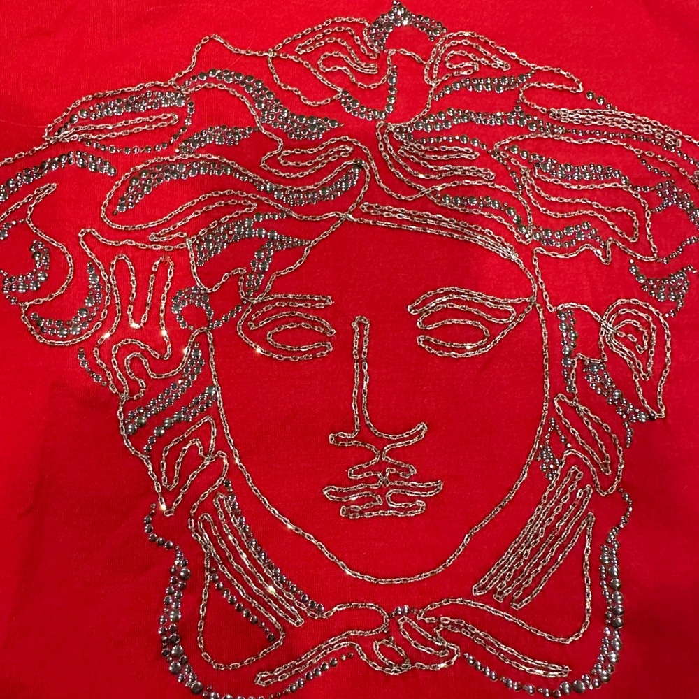 NEW Versace Red Medusa Short Sleeve Shirt